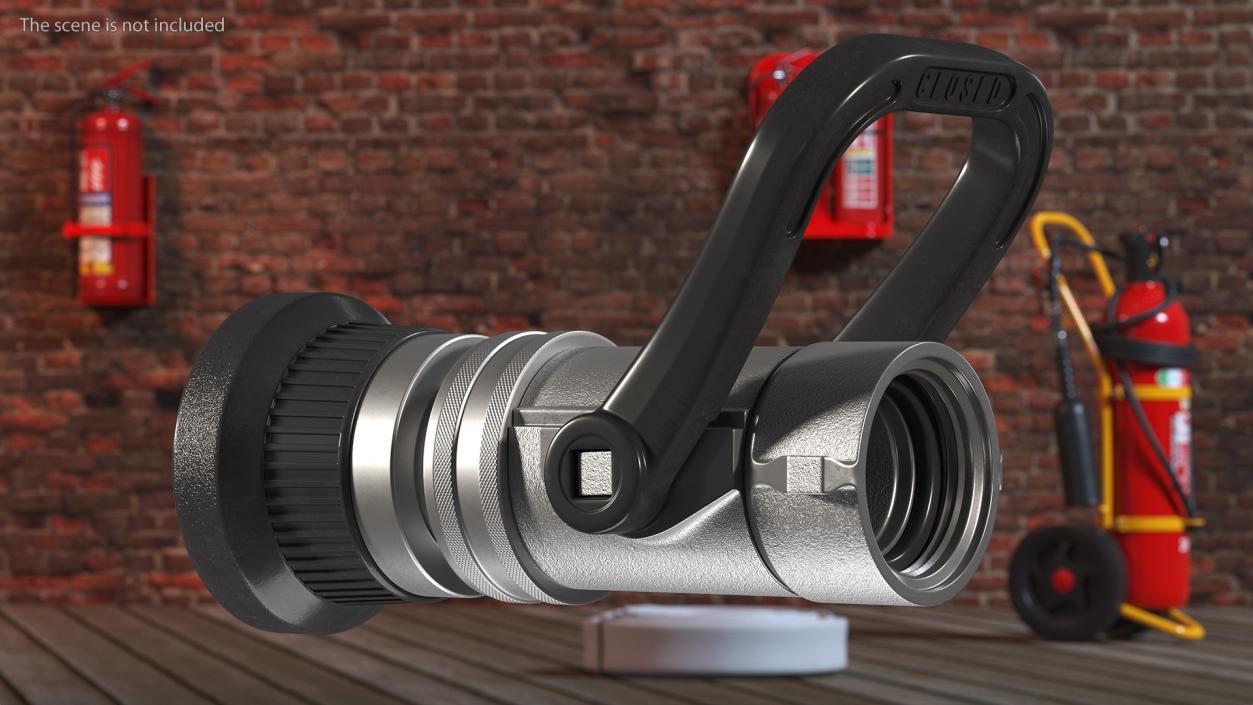 Industrial Fire Hose Nozzle 3D