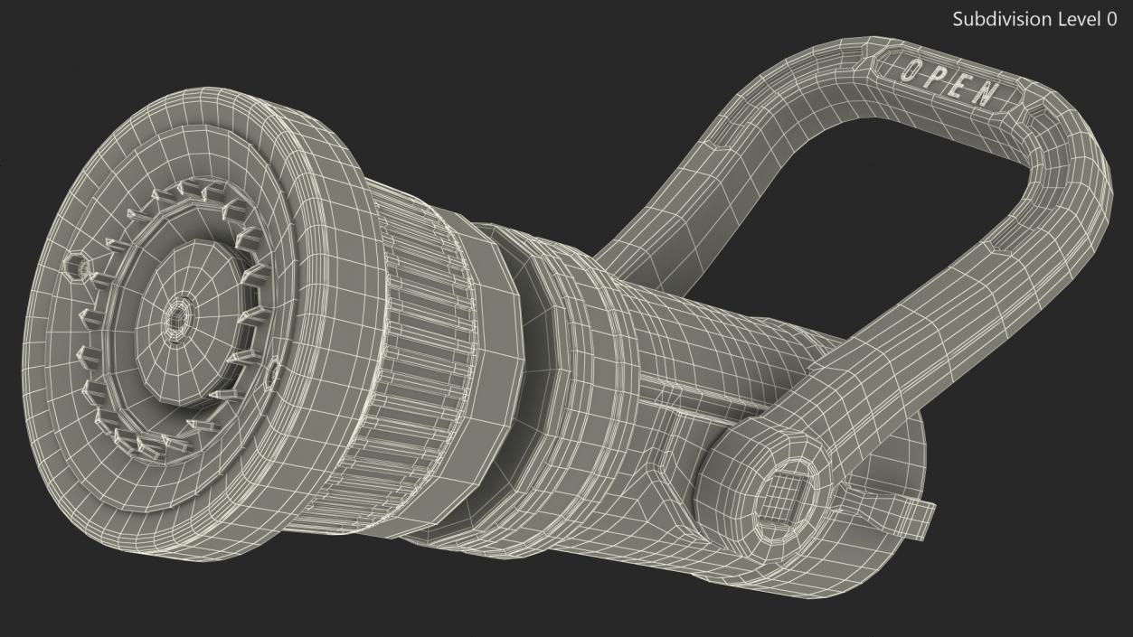 Industrial Fire Hose Nozzle 3D