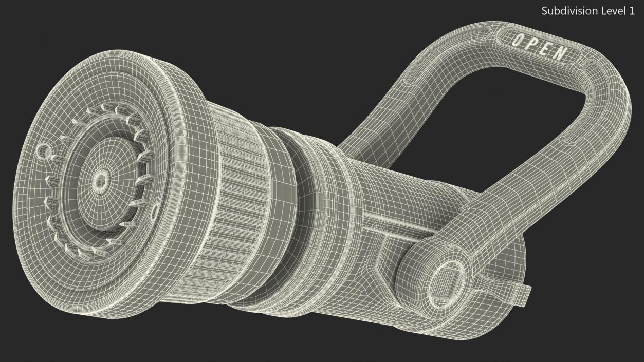 Industrial Fire Hose Nozzle 3D