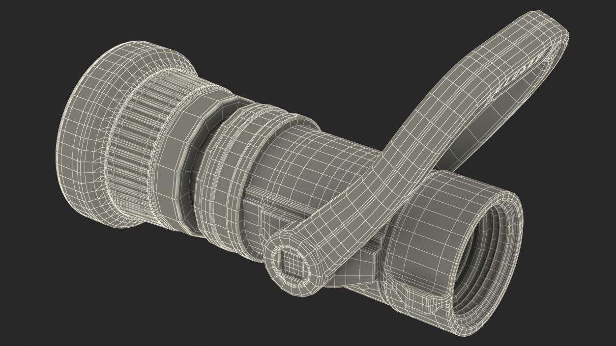 Industrial Fire Hose Nozzle 3D