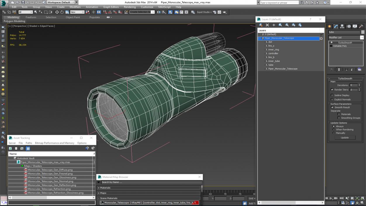 3D model Piper Monocular Telescope