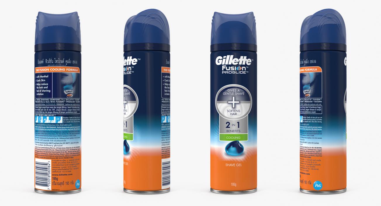 3D Razor and Shaving Gel Gillette 3D Models Collection