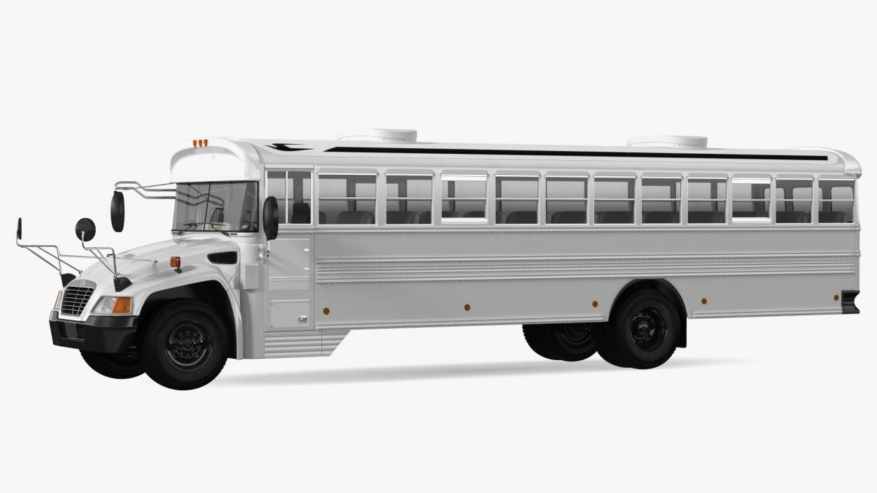 3D Blue Bird Vision Commercial Bus