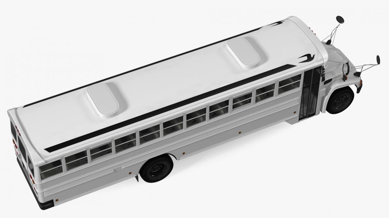 3D Blue Bird Vision Commercial Bus