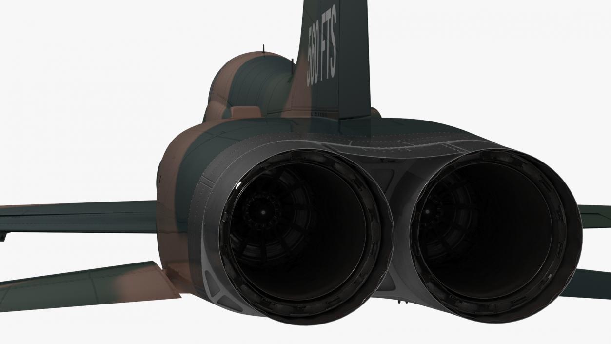 Jet Aircraft T-38 Military Camo Simple Interior 3D