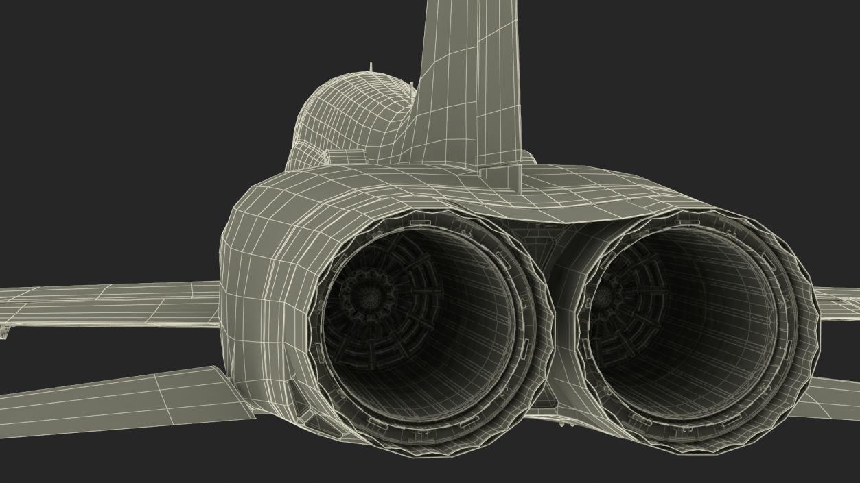 Jet Aircraft T-38 Military Camo Simple Interior 3D