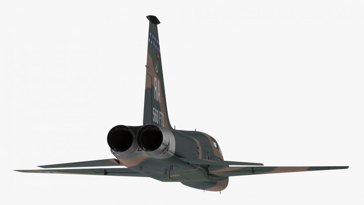 Jet Aircraft T-38 Military Camo Simple Interior 3D