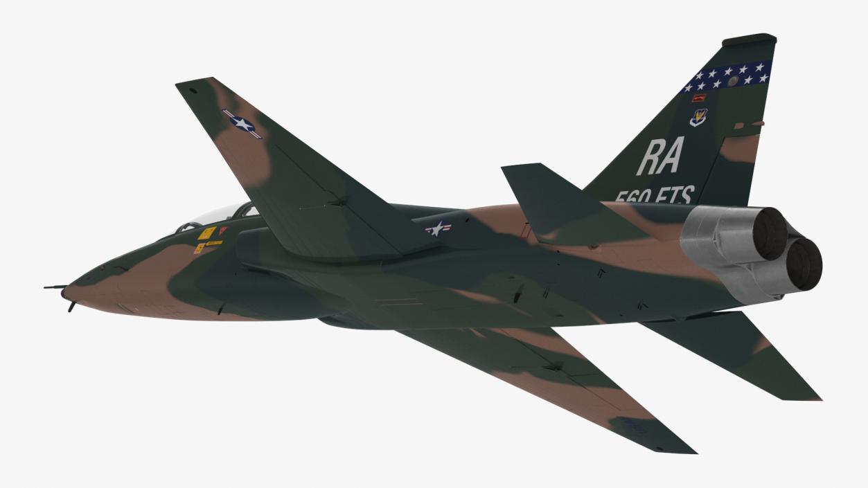 Jet Aircraft T-38 Military Camo Simple Interior 3D