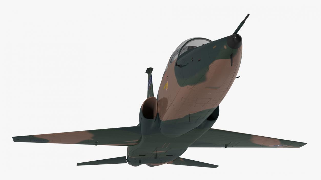 Jet Aircraft T-38 Military Camo Simple Interior 3D