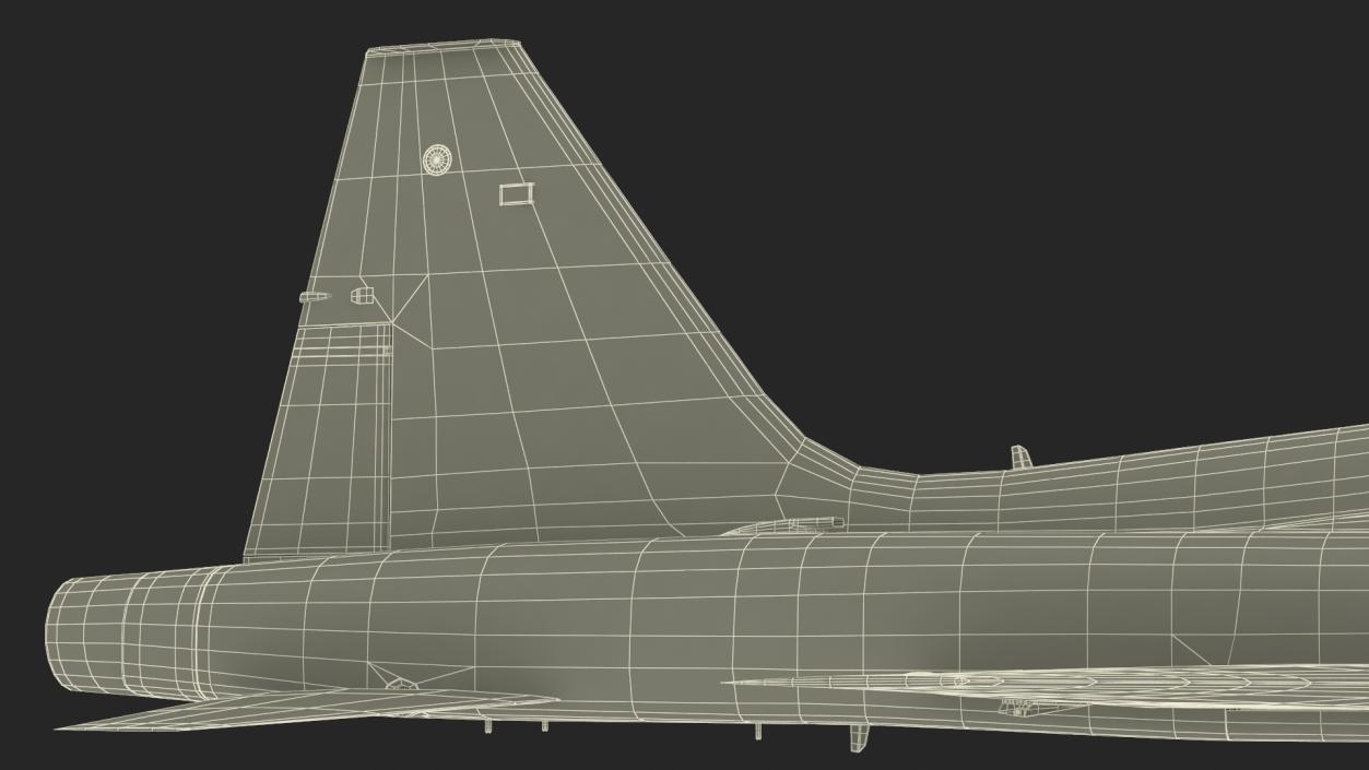 Jet Aircraft T-38 Military Camo Simple Interior 3D