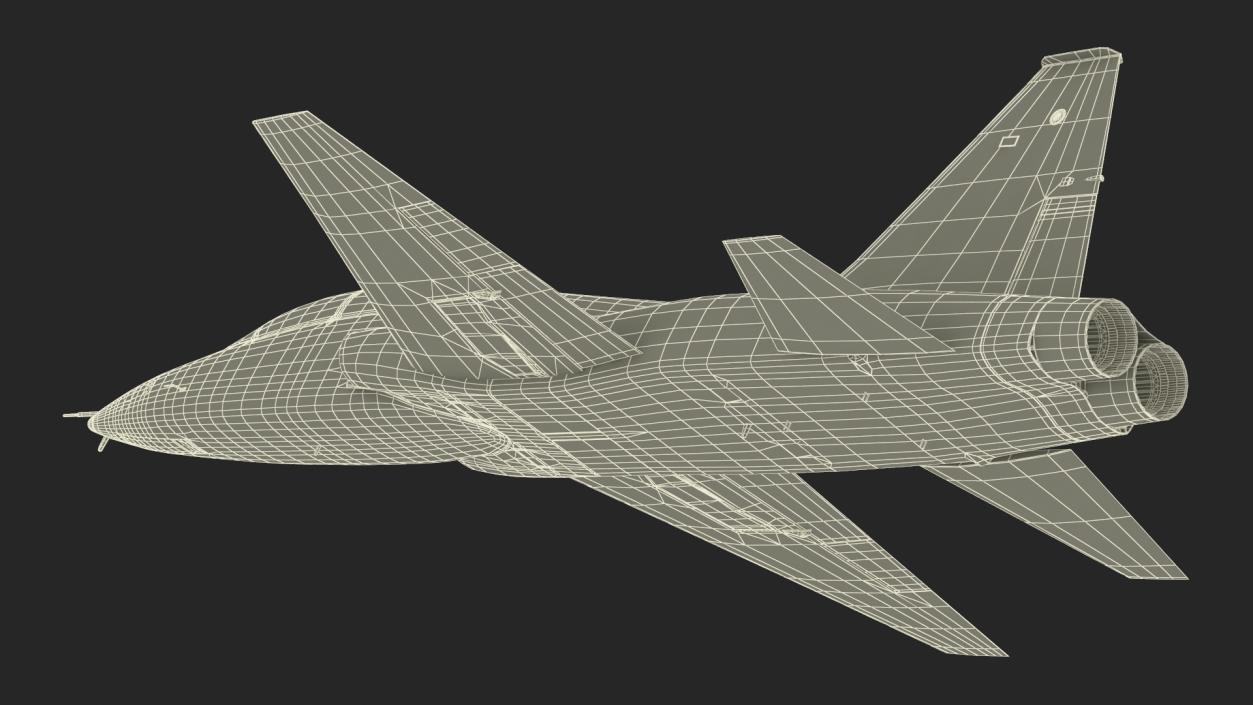 Jet Aircraft T-38 Military Camo Simple Interior 3D