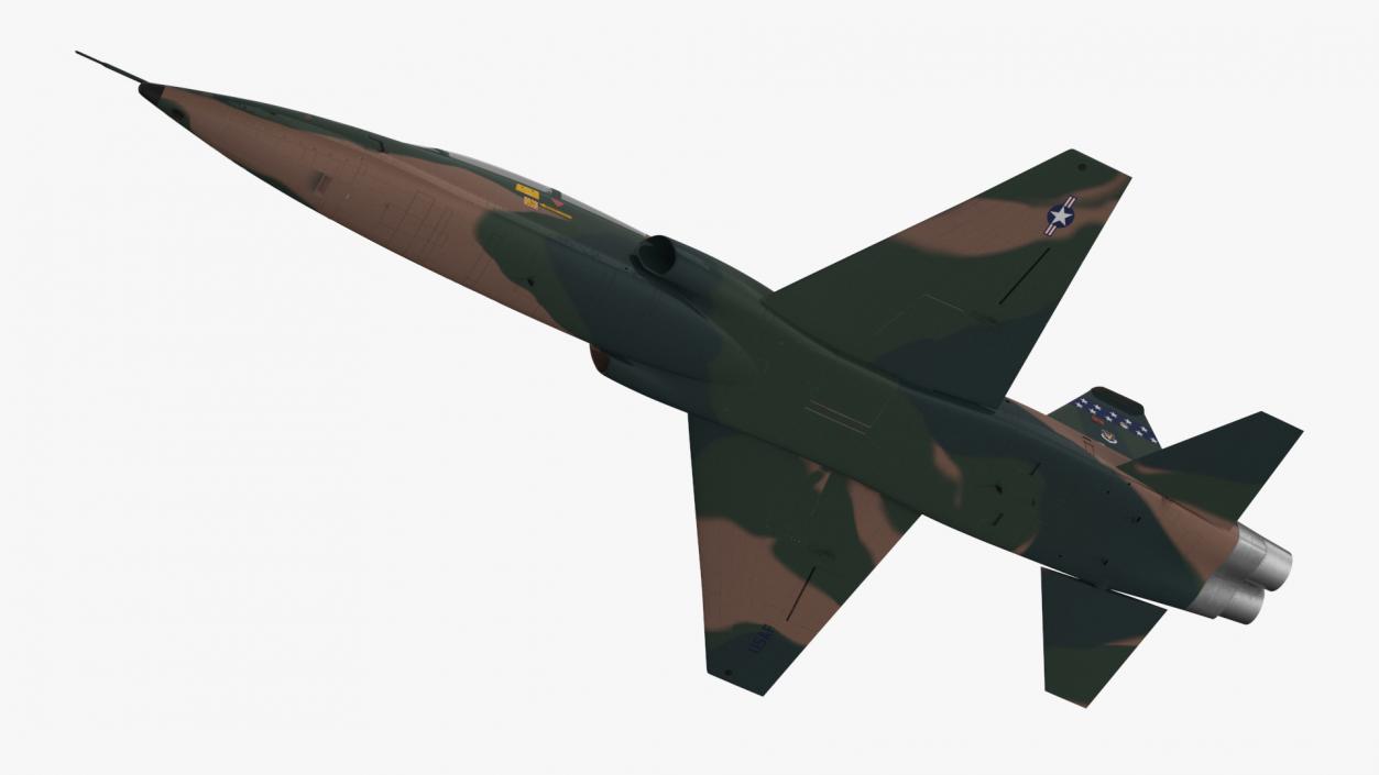 Jet Aircraft T-38 Military Camo Simple Interior 3D