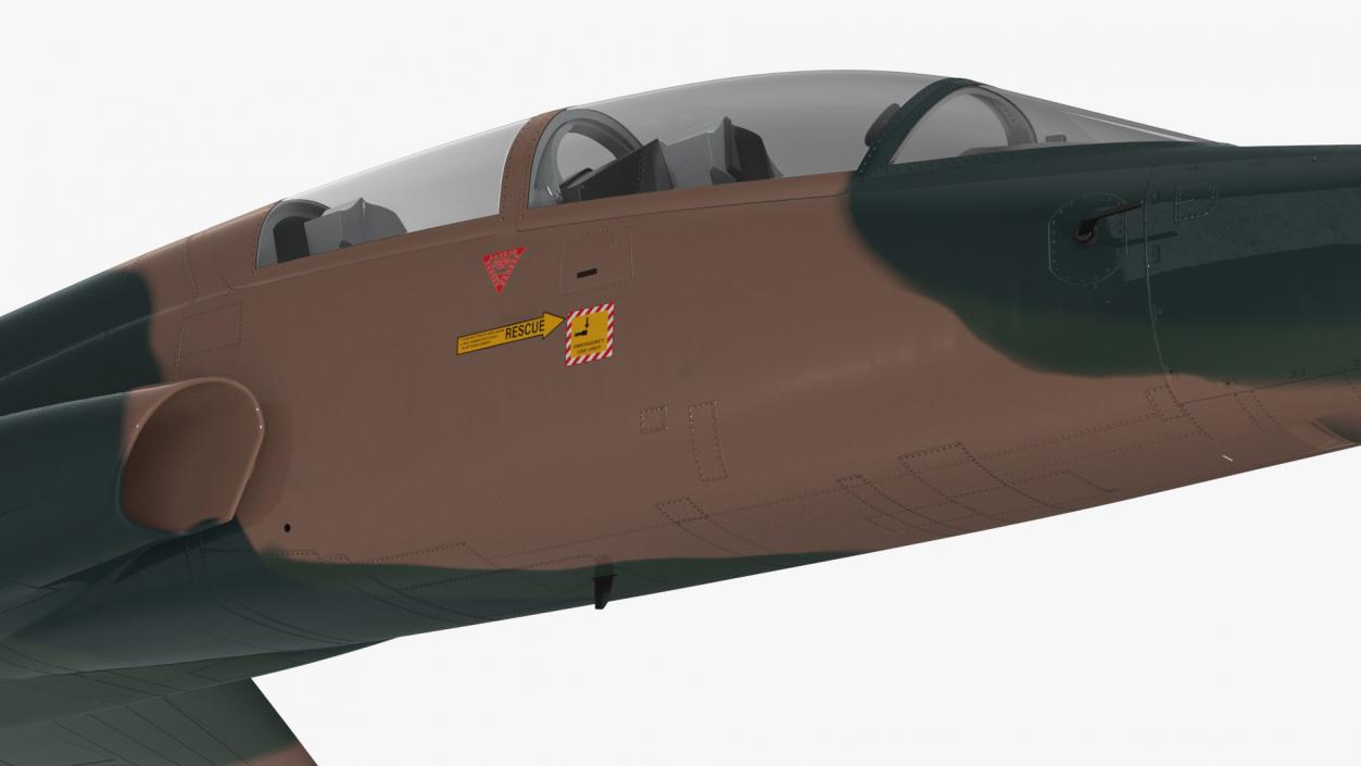 Jet Aircraft T-38 Military Camo Simple Interior 3D