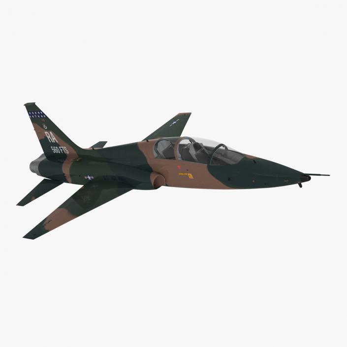 Jet Aircraft T-38 Military Camo Simple Interior 3D