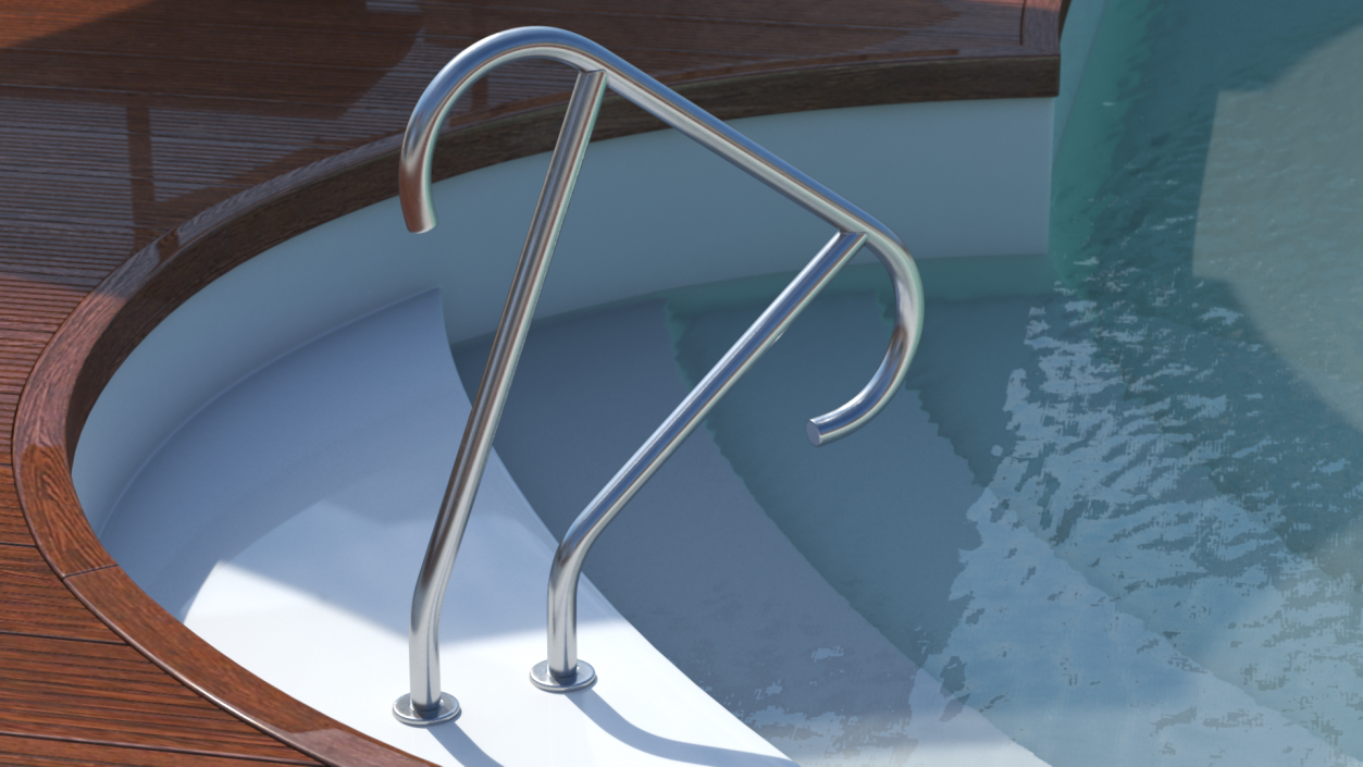 3D Designer Pool Hand Rail model