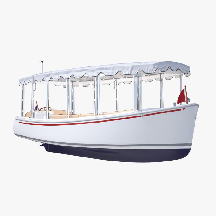 3D Pleasure Boat with Soft Roof model