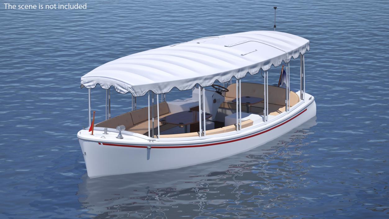 3D Pleasure Boat with Soft Roof model