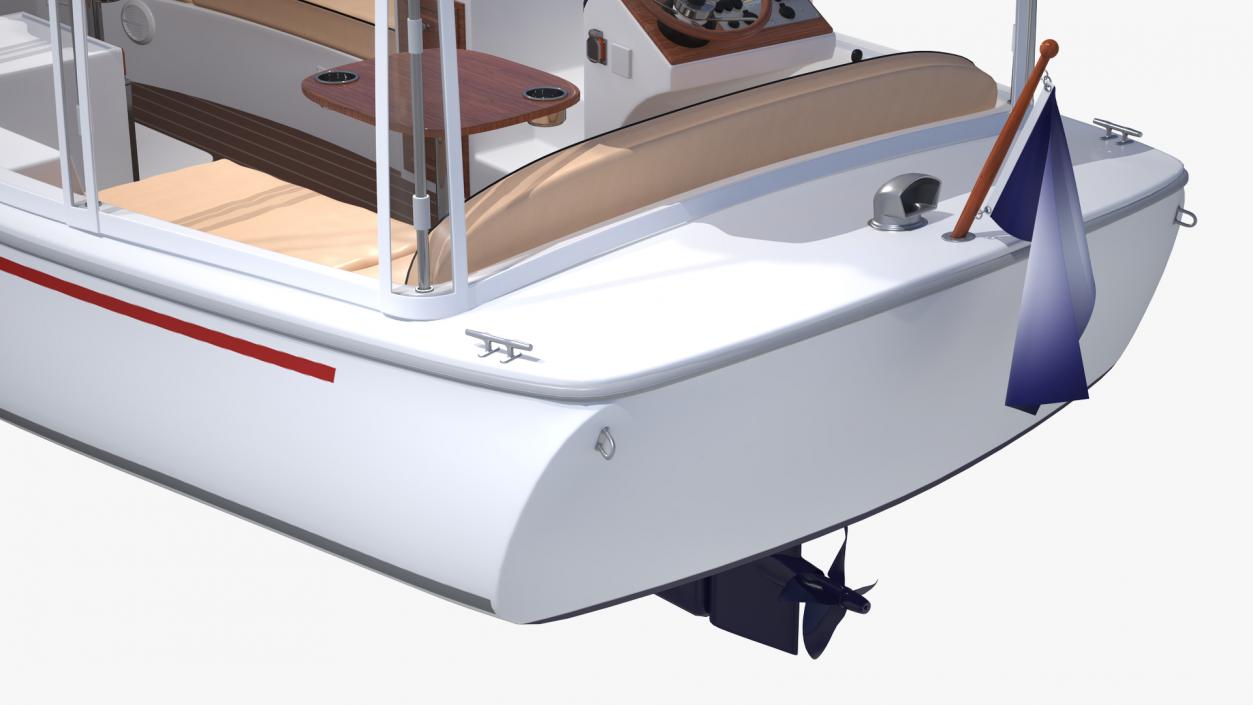 3D Pleasure Boat with Soft Roof model