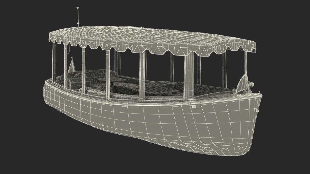 3D Pleasure Boat with Soft Roof model