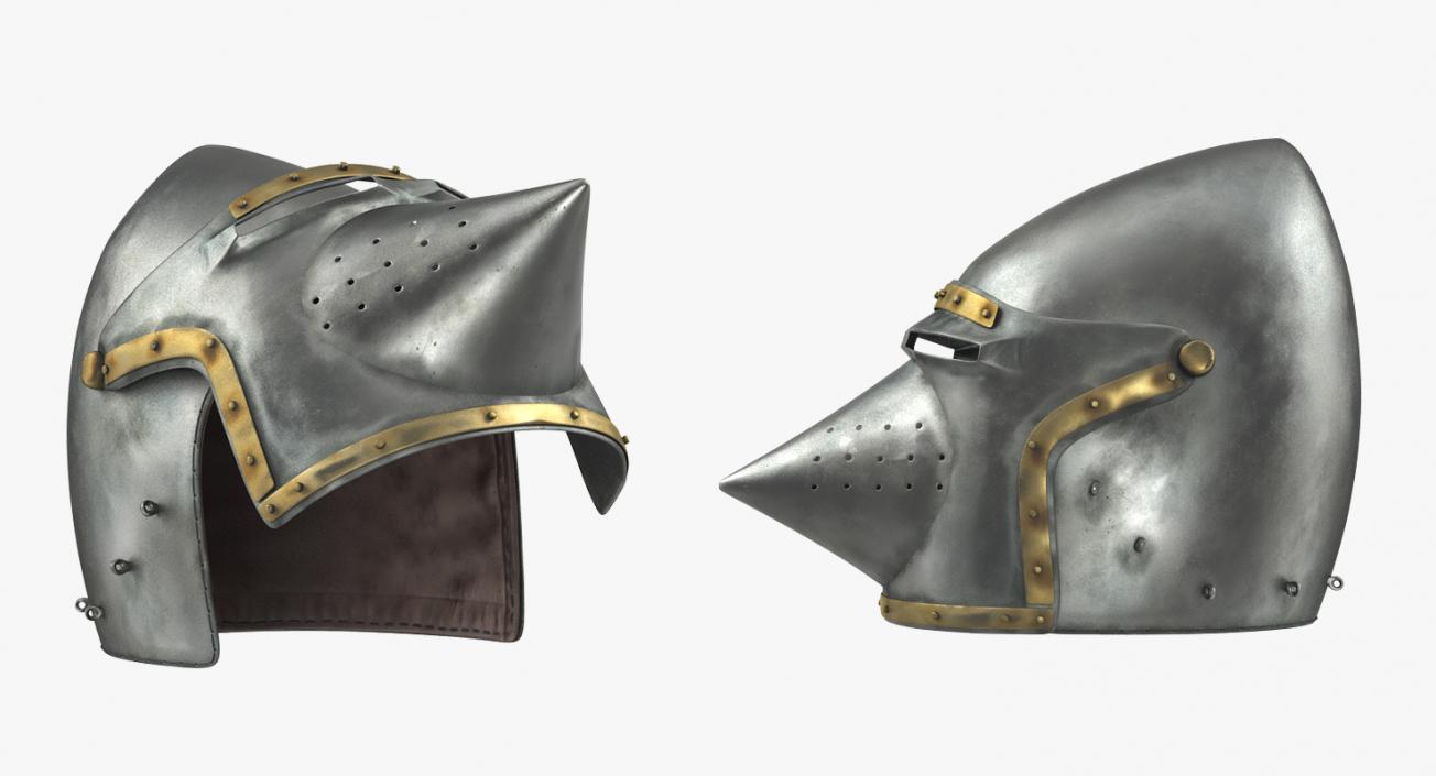 3D Houndskull Bascinet Helmet