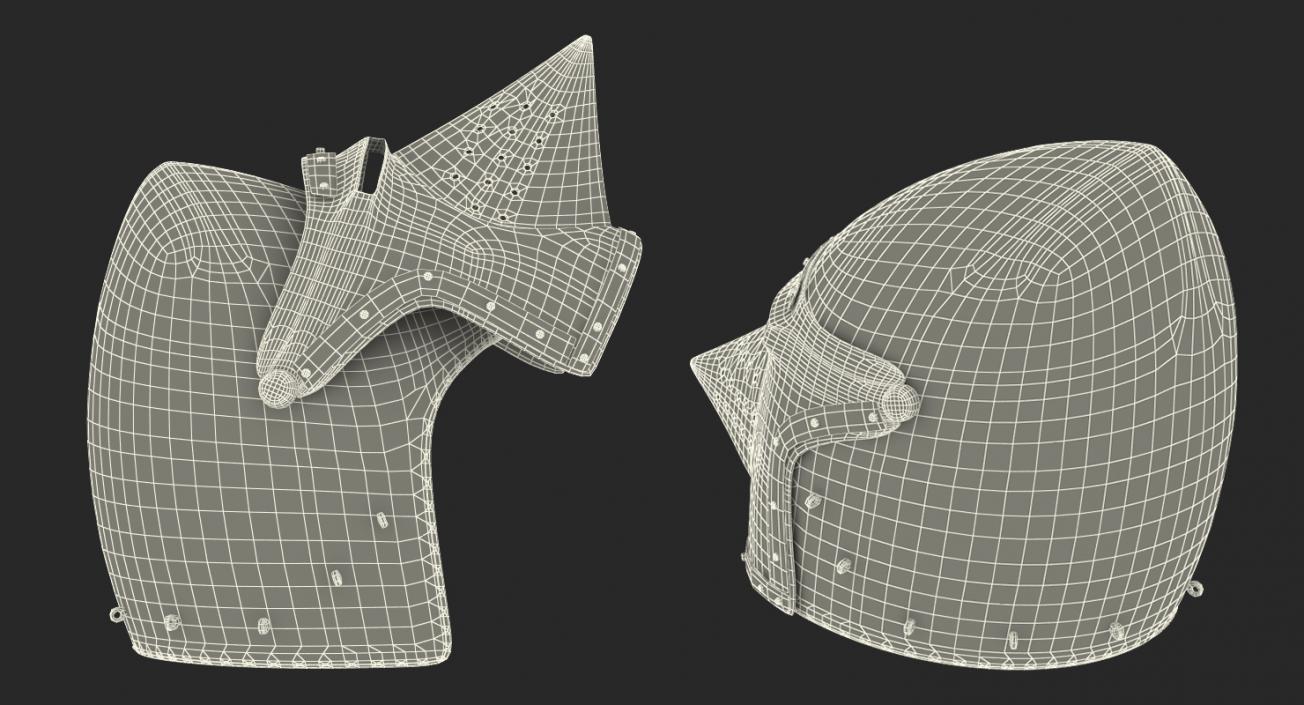 3D Houndskull Bascinet Helmet