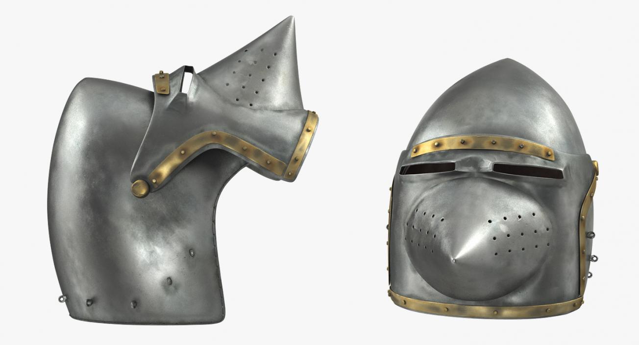 3D Houndskull Bascinet Helmet