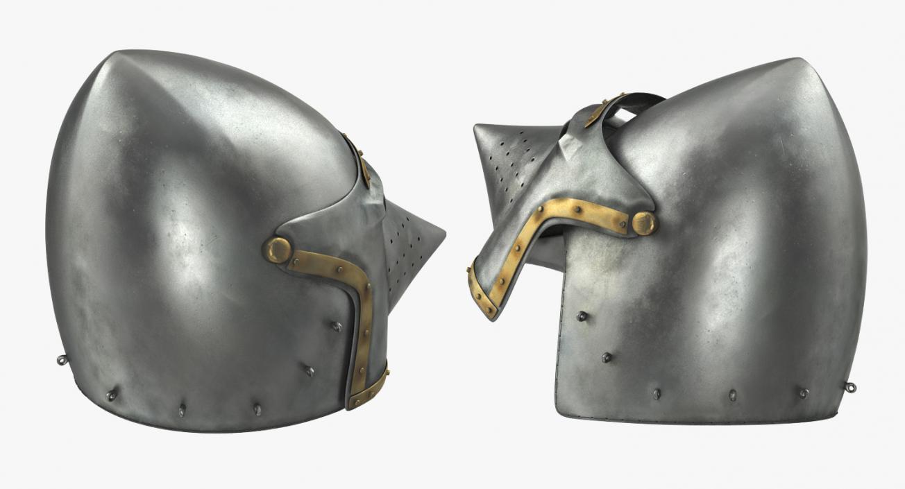 3D Houndskull Bascinet Helmet