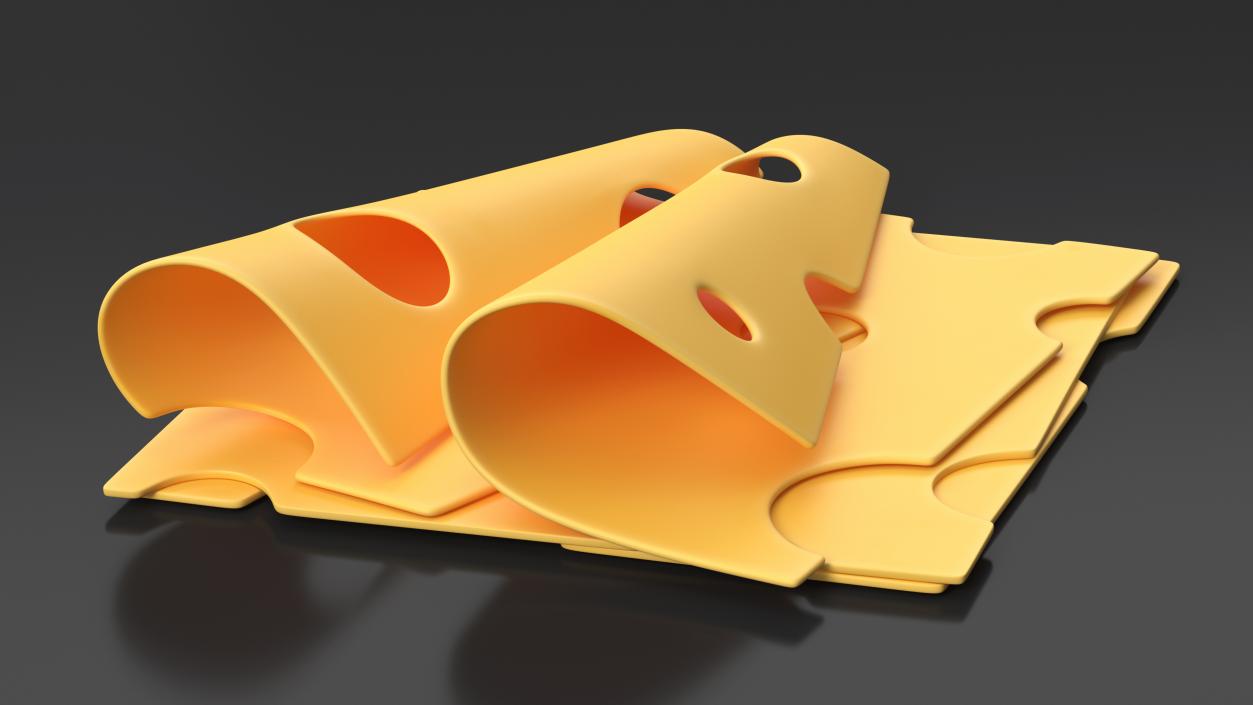 3D model Cartoon Cheese Collection