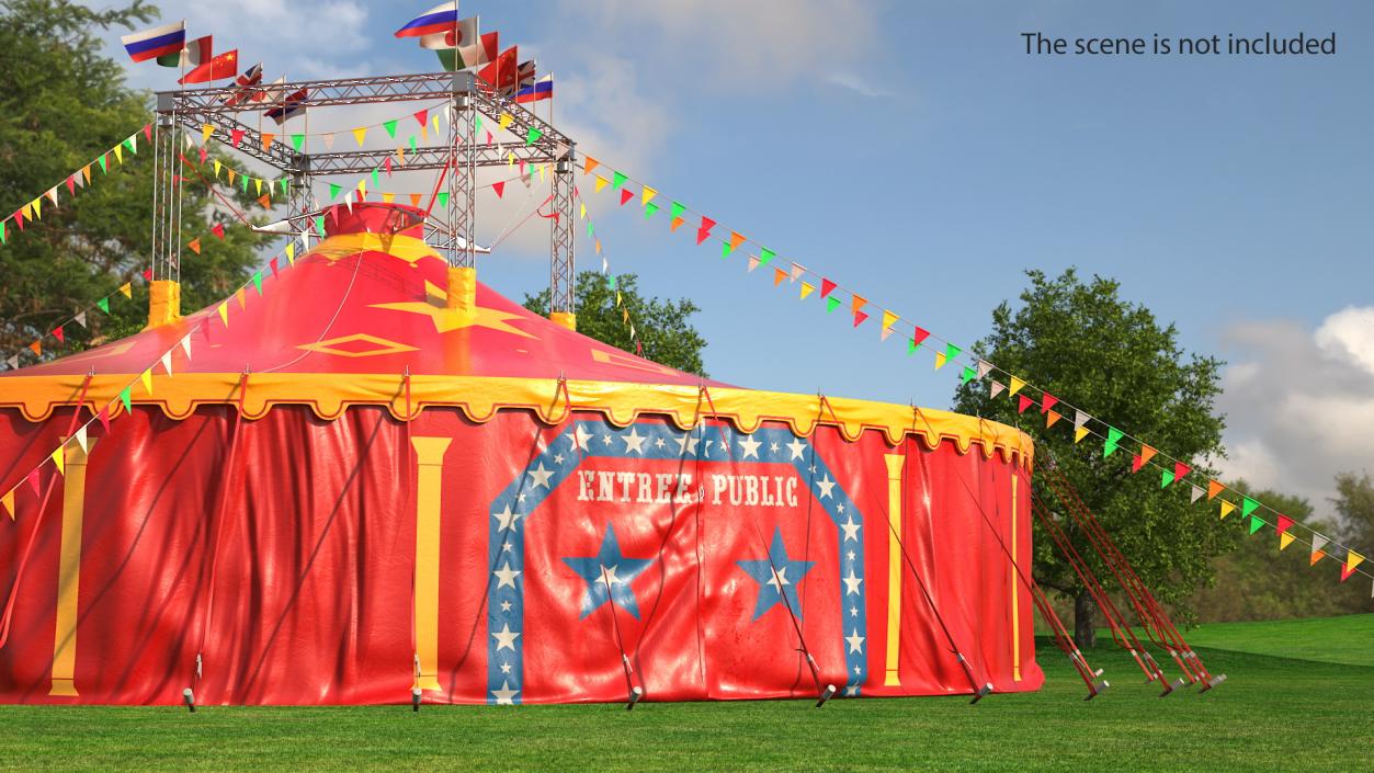 3D Circus Tent of Entertainment model