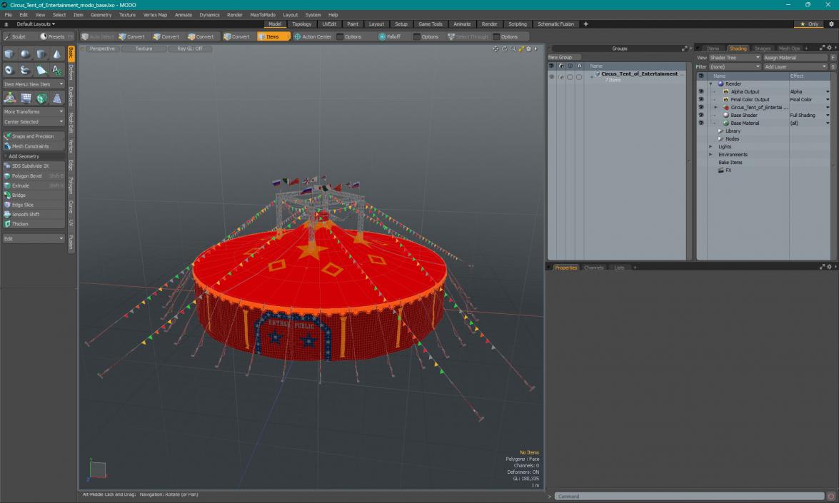 3D Circus Tent of Entertainment model