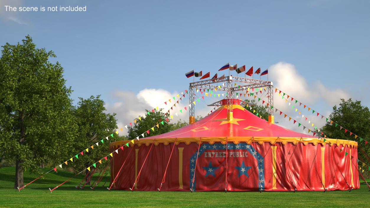 3D Circus Tent of Entertainment model