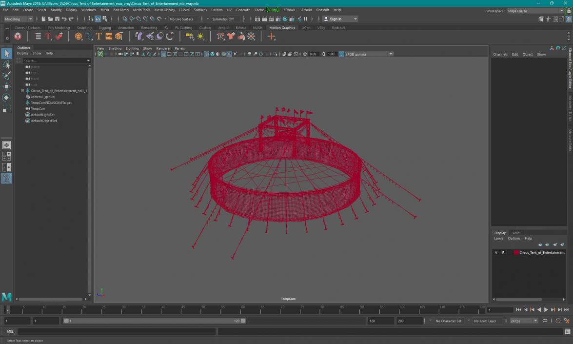 3D Circus Tent of Entertainment model