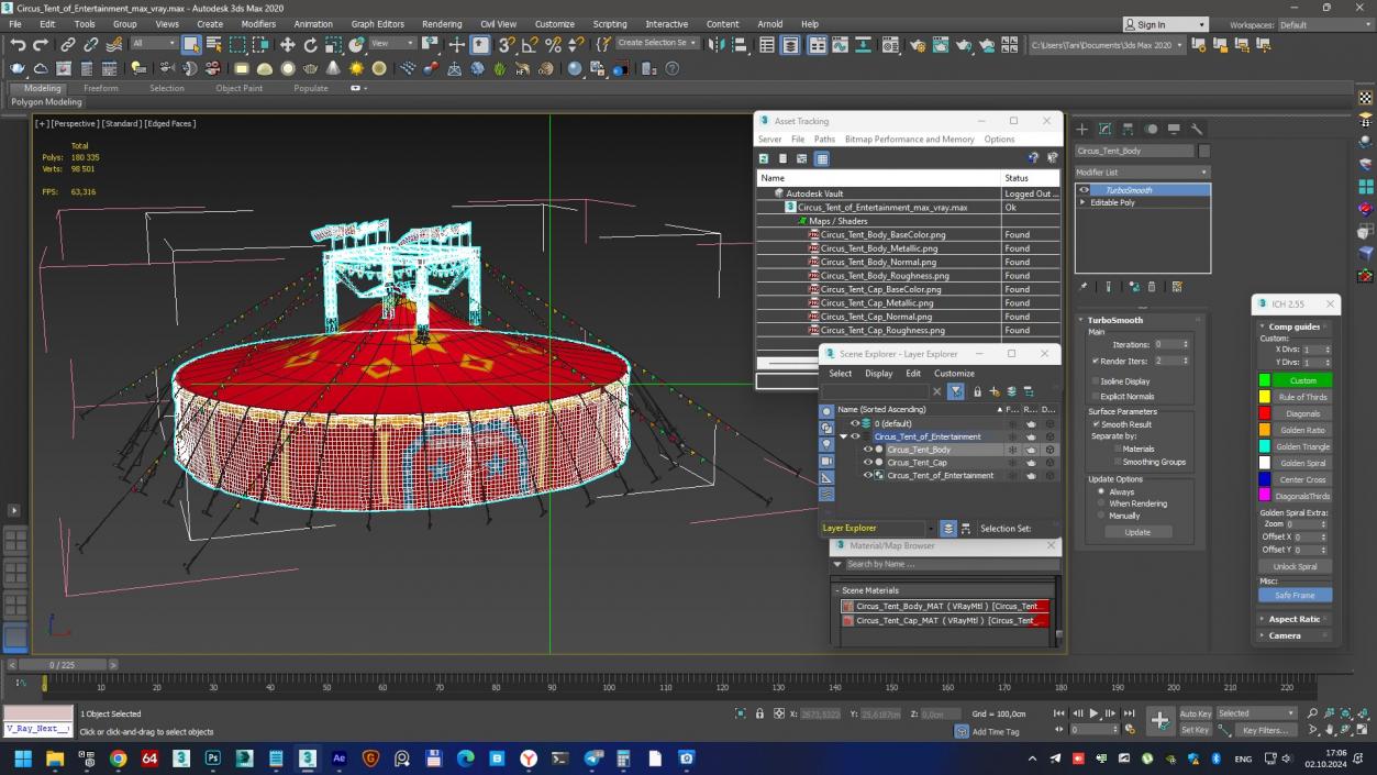 3D Circus Tent of Entertainment model