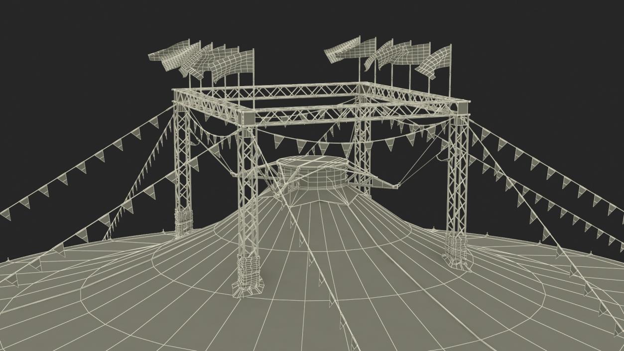 3D Circus Tent of Entertainment model