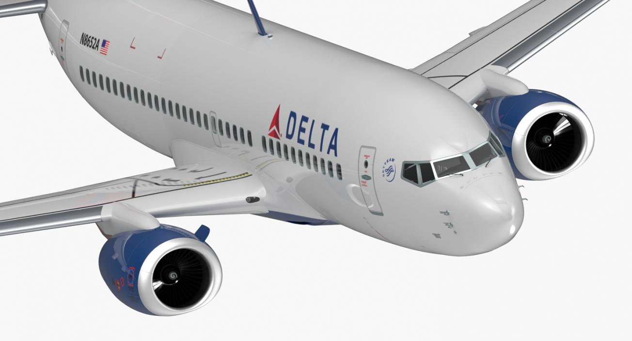 3D model Boeing 737-700 Delta Air Lines