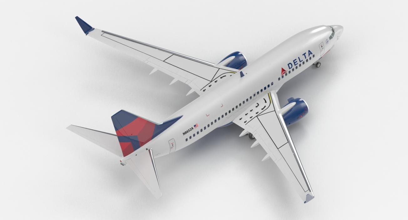 3D model Boeing 737-700 Delta Air Lines