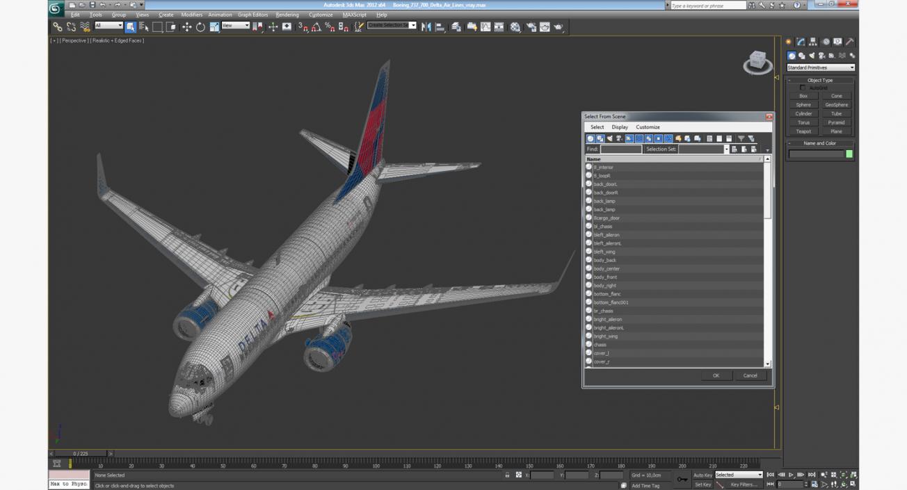 3D model Boeing 737-700 Delta Air Lines