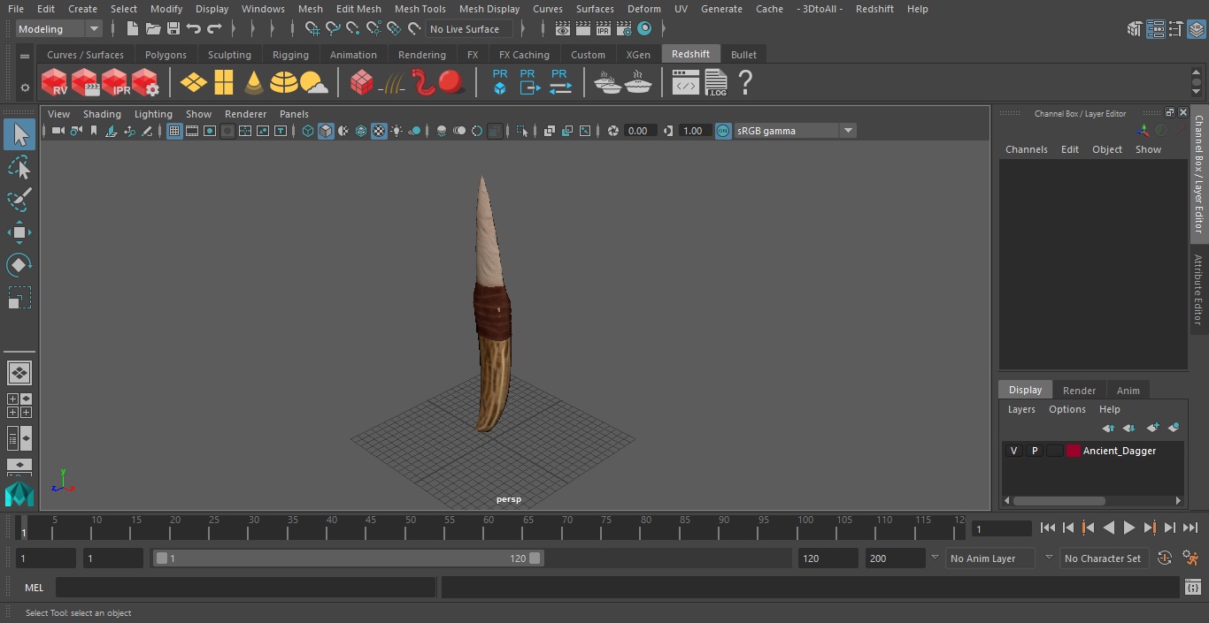 Ancient Dagger 3D model