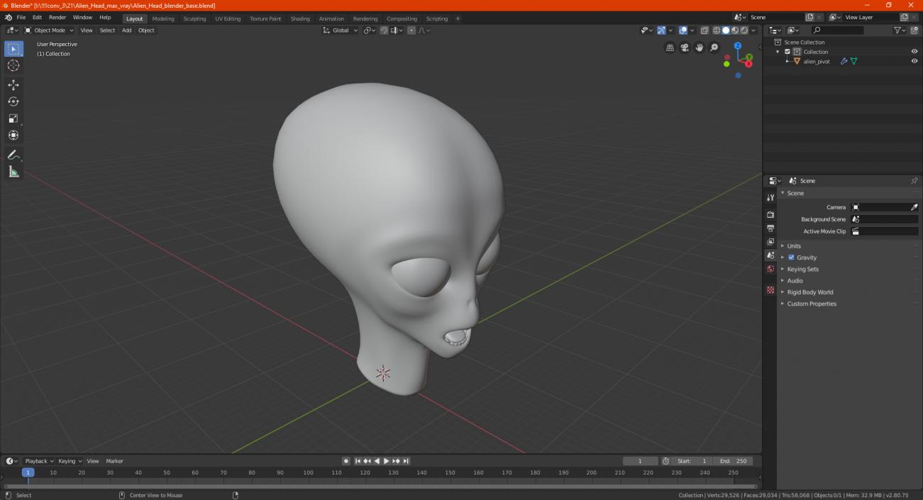 3D model Alien Head