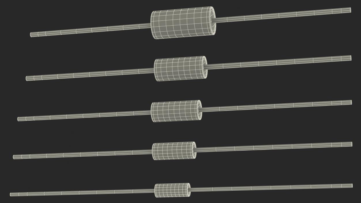 3D Axial Rectifier Diodes Set