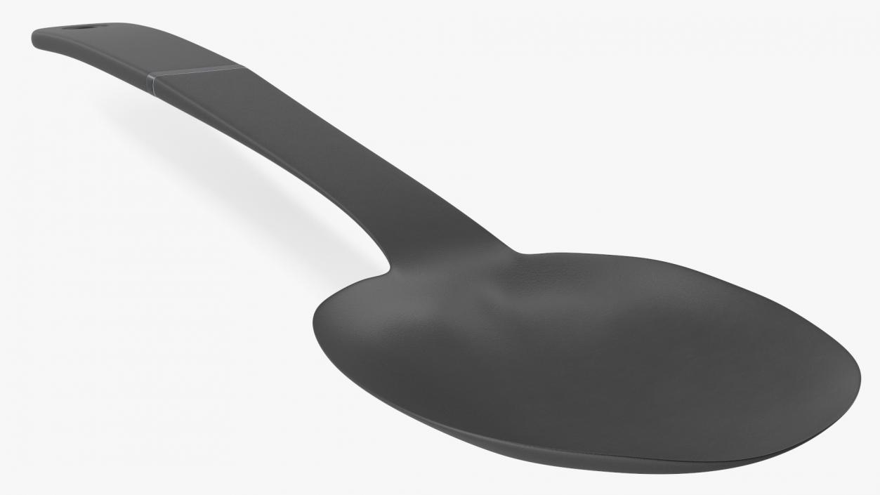 3D Black Big Plastic Spoon model