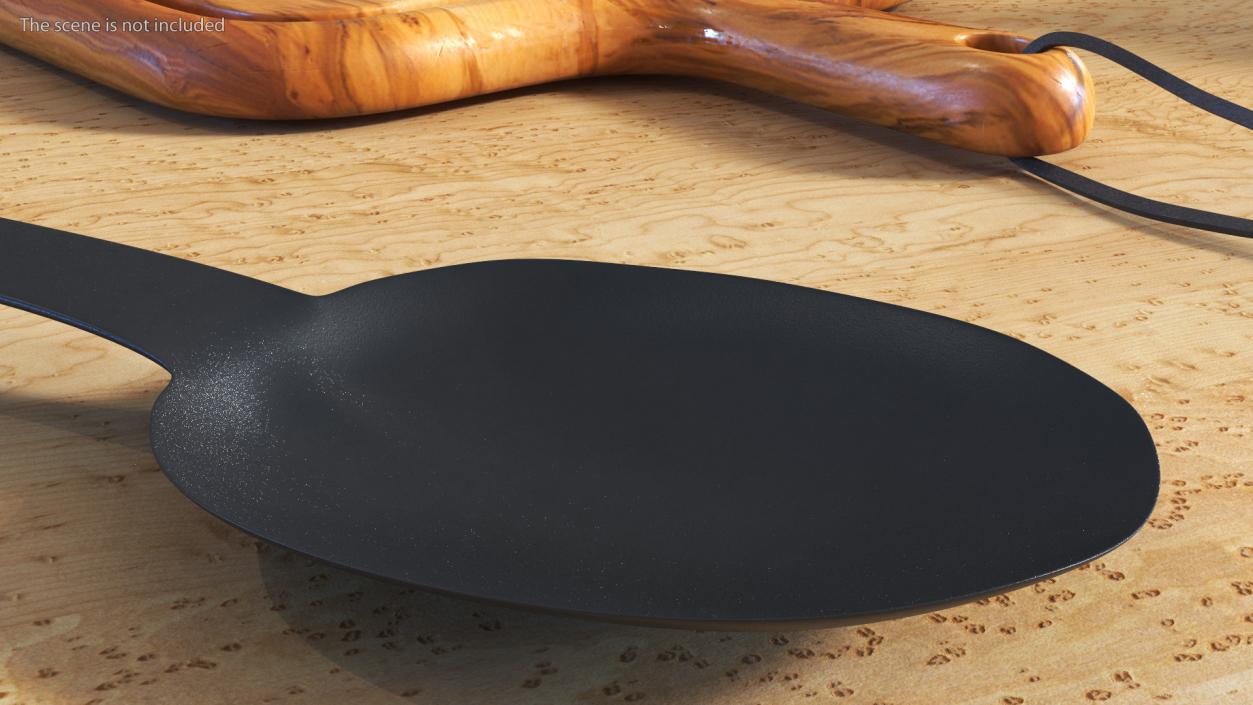 3D Black Big Plastic Spoon model