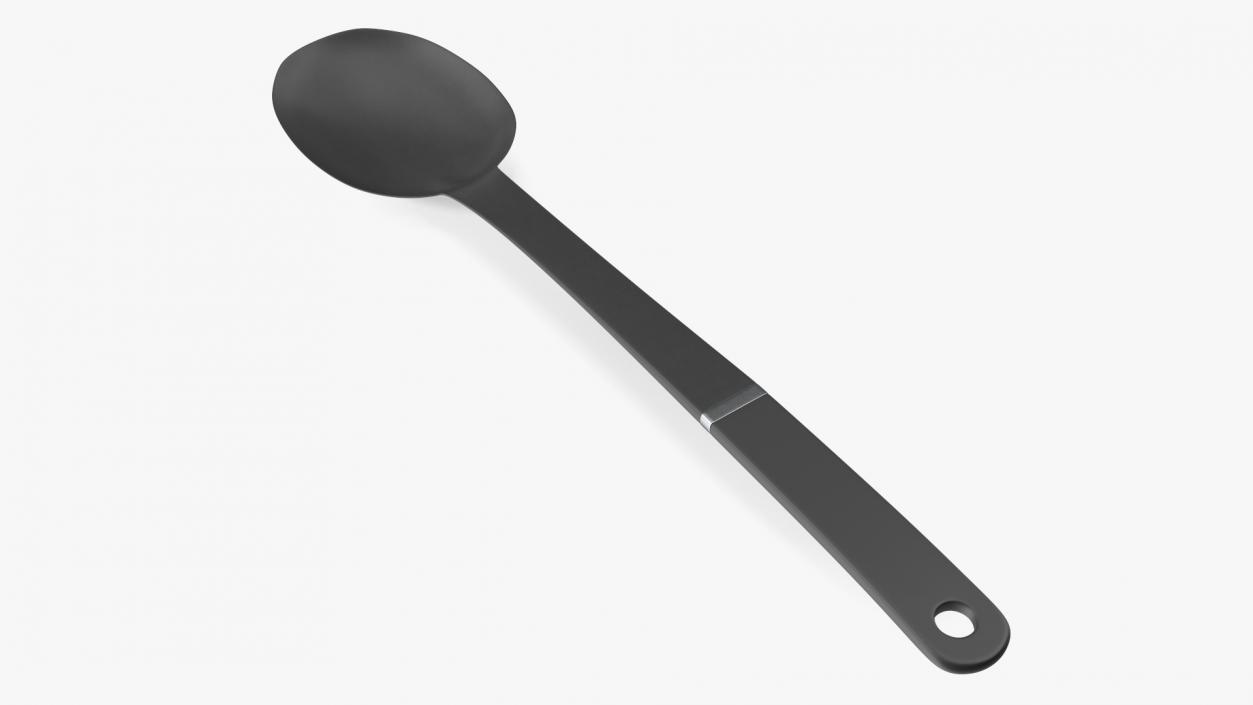 3D Black Big Plastic Spoon model