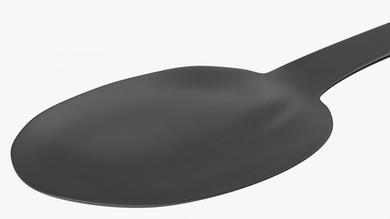 3D Black Big Plastic Spoon model