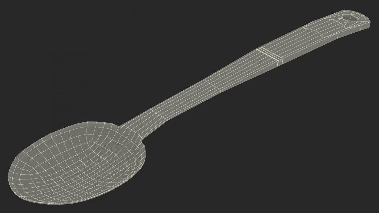 3D Black Big Plastic Spoon model