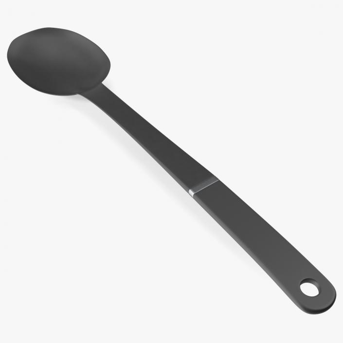 3D Black Big Plastic Spoon model