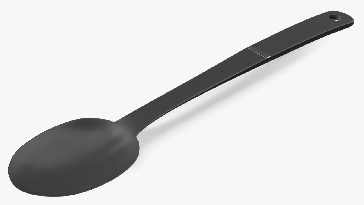 3D Black Big Plastic Spoon model