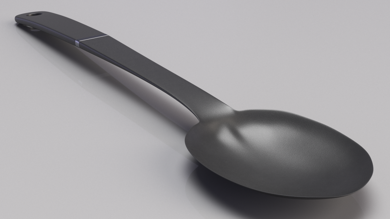 3D Black Big Plastic Spoon model