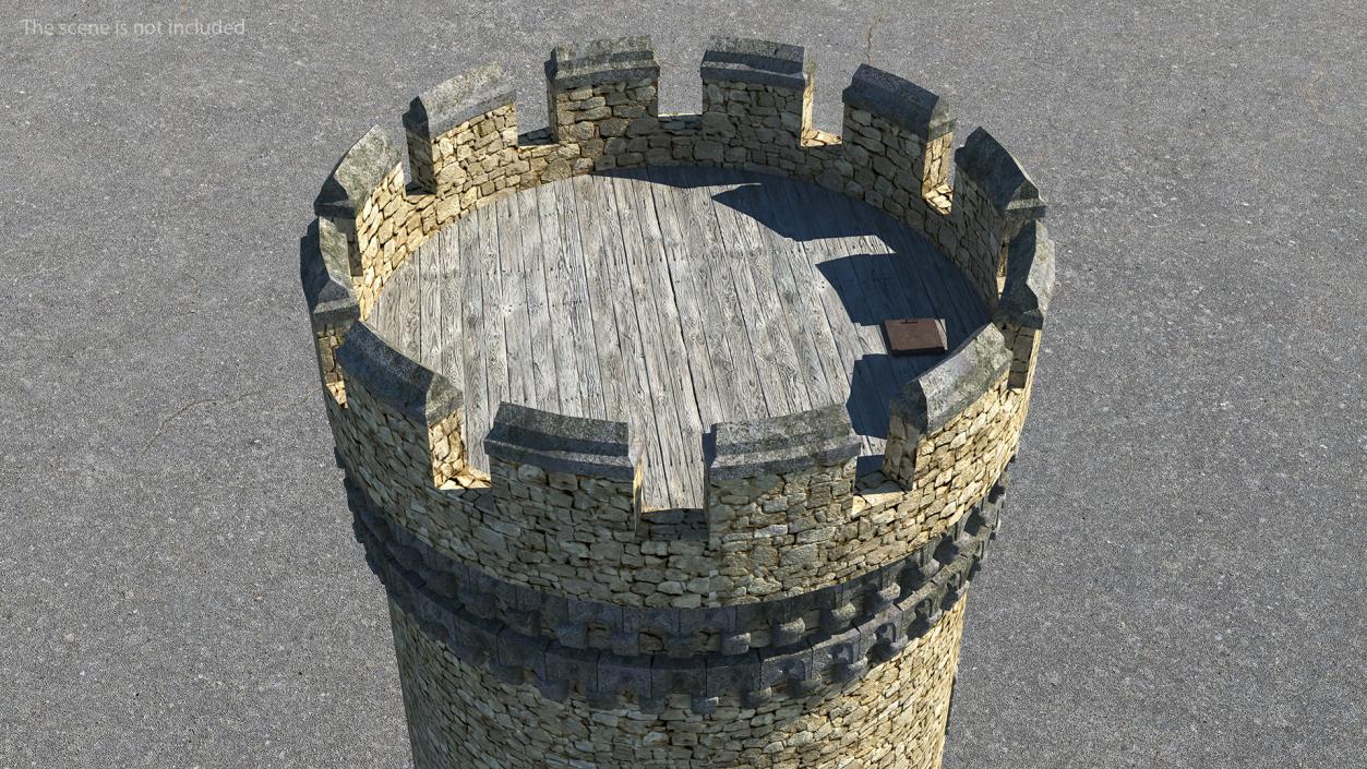 3D model Big Medieval Castle Tower