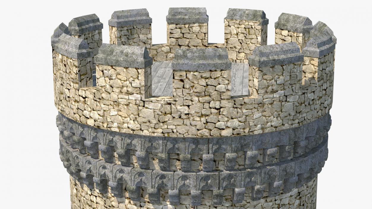 3D model Big Medieval Castle Tower